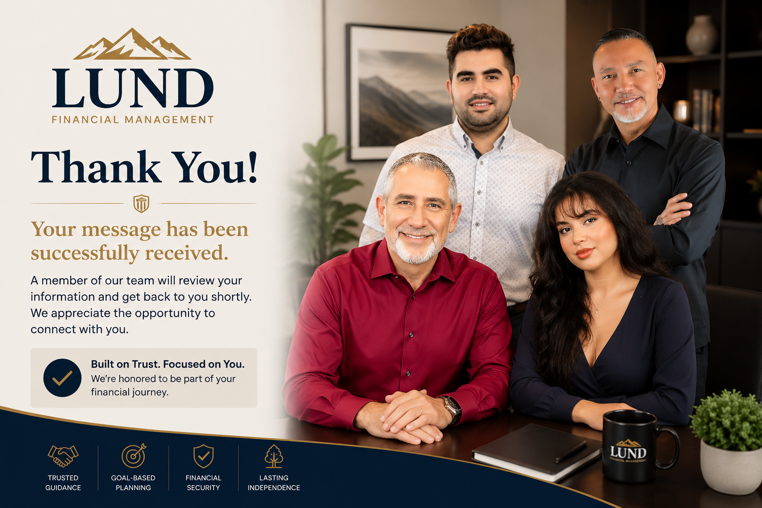 Thank you for contacting Lund Financial Management